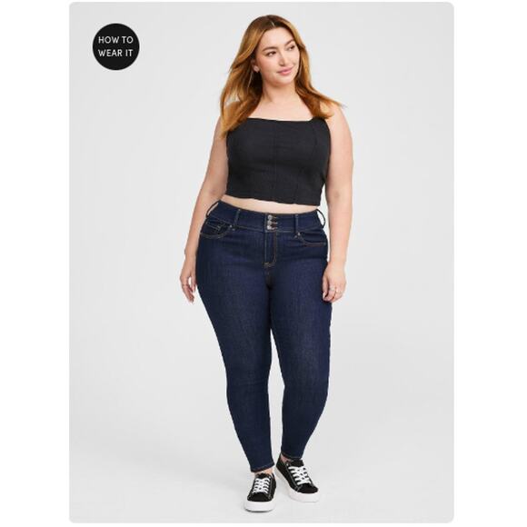 Torrid Blue Jegging Skinny Super Soft High-Rise Jean Size 26S - Picture 1 of 11